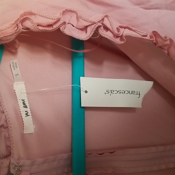 Francesca's Talia Ruffle Trim A-Line Mini Dress size small new with tag - Picture 6 of 8